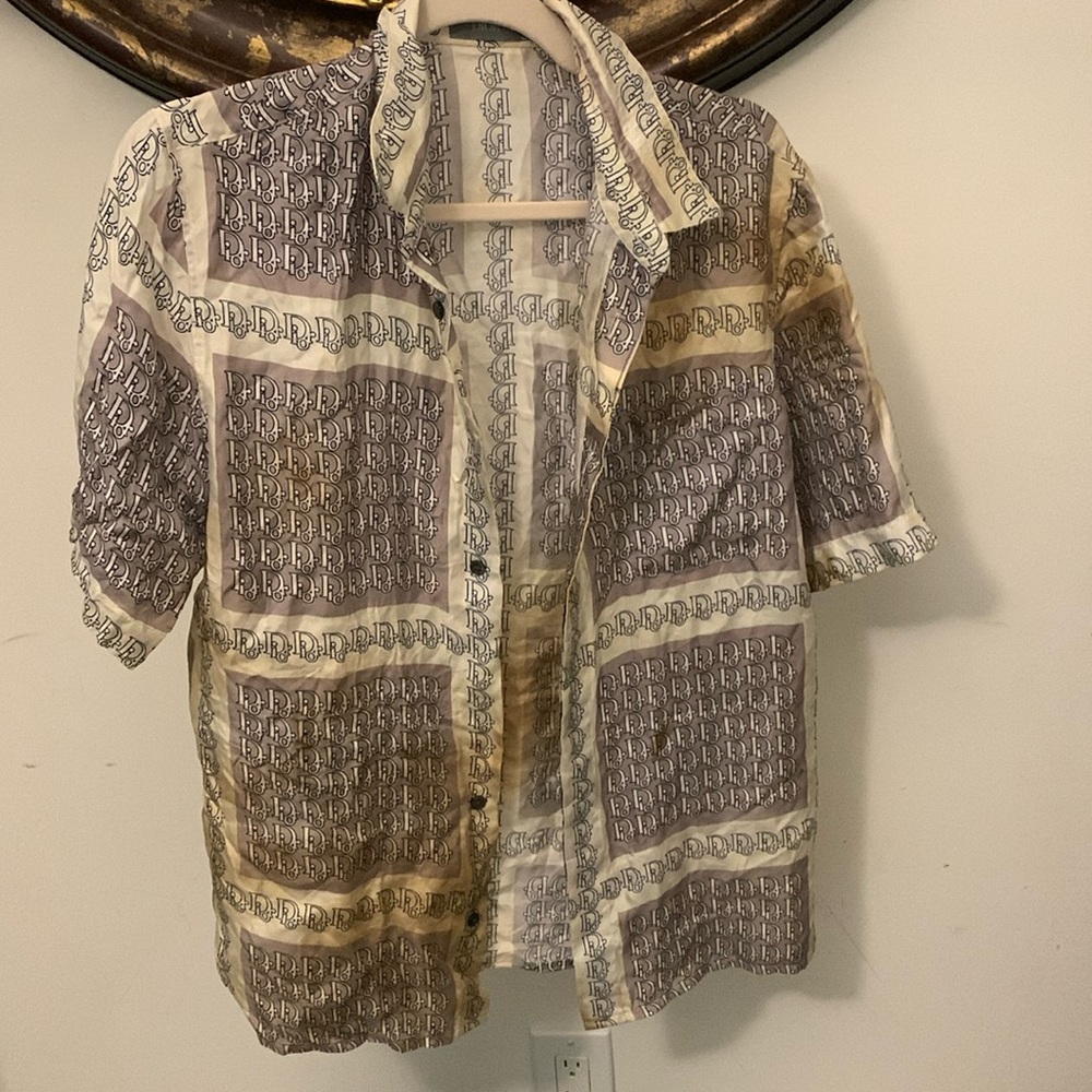 Dior silk button up